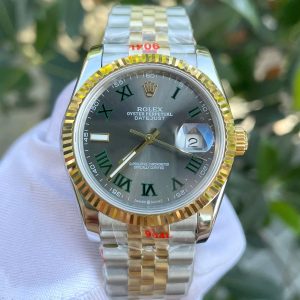 Đồng Hồ Rolex DateJust Fake Máy Cơ Nhật Mặt Số Wimbledon Dây Jubilee 41mm (6)