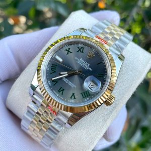 Đồng Hồ Rolex DateJust Fake Máy Cơ Nhật Mặt Số Wimbledon Dây Jubilee 41mm (6)