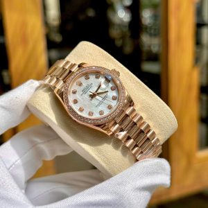 Dong Ho Rolex Datejust 278285RBR Nu Dinh Da Mat Xa Cu Replica Cao Cap 31mm 4