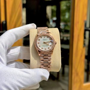 Đồng Hồ Rolex Datejust 278285RBR Nữ Đính Đá Mặt Xà Cừ Replica Cao Cấp 31mm (1)