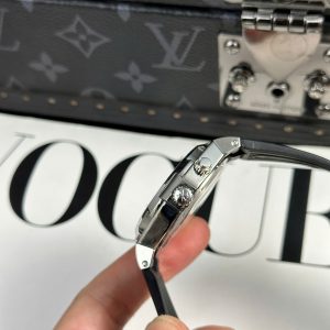 Dong Ho Vacheron Constantin Overseas Dual Time 47450 Day Cao Su Mat Xam 9F 42mm 3