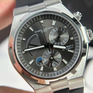 Dong Ho Vacheron Constantin Overseas Dual Time 47450 Day Cao Su Mat Xam 9F 42mm 6
