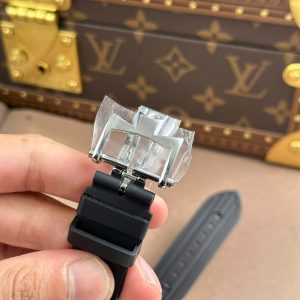 Dong Ho Vacheron Constantin Overseas Dual Time 47450 Day Cao Su Mau Den 9F 42mm 1