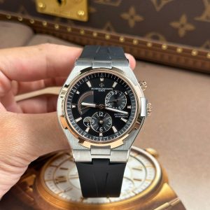 Đồng Hồ Vacheron Constantin Overseas Dual Time 47450 Dây Cao Su Màu Đen 9F 42mm (5)