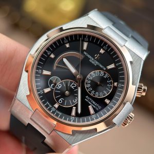 Dong Ho Vacheron Constantin Overseas Dual Time 47450 Day Cao Su Mau Den 9F 42mm 7
