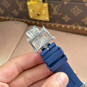 Dong Ho Vacheron Constantin Overseas Dual Time 47450 Day Cao Su Mau Xanh 9F 42mm 4