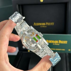 Đồng Hồ Audemars Piguet Chế Tác Royal Oak Jumbo Extra-thin 16202 Mặt Xanh Lá Bản Kỉ Niệm 50 Năm ZF 39mm (2)