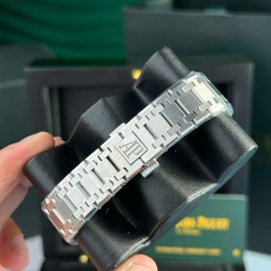 Đồng Hồ Audemars Piguet Chế Tác Royal Oak Jumbo Extra-thin 16202 Mặt Xanh Lá Bản Kỉ Niệm 50 Năm ZF 39mm (2)