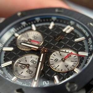 Đồng Hồ Audemars Piguet Chế Tác Royal Oak Offshore Chronograph 26420 Mạ Vàng Hồng Mặt Đen Xưởng APP 43mm (2)