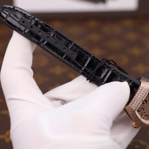 Đồng Hồ Franck Muller V32 Chế Tác Mạ Vàng Hồng Đính Full Đá Nhà Máy ABF 36mm (2)