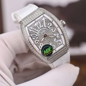 Đồng Hồ Franck Muller V32 Chế Tác Màu Trắng Máy Pin Nhà Máy ABF 36mm (2)