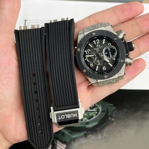 Đồng Hồ Hublot Big Bang Unico Chế Tác Vỏ Titanium Viền Gốm Đen Nhà Máy BBR 42mm (2)