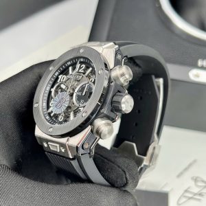 Đồng Hồ Hublot Big Bang Unico Chế Tác Vỏ Titanium Viền Gốm Đen Nhà Máy BBR 42mm (2)