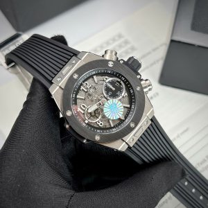 Đồng Hồ Hublot Big Bang Unico Chế Tác Vỏ Titanium Viền Gốm Đen Nhà Máy BBR 42mm (2)