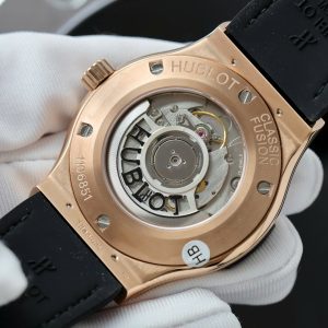 Đồng Hồ Hublot Chế Tác Classic Fusion King Gold Màu Xám Đính Full Đá 42mm (2)