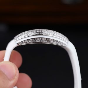 Đồng Hồ Nữ Franck Muller V32 Chế Tác Màu Trắng Đính Full Đá Nhà Máy ABF 36mm (2)