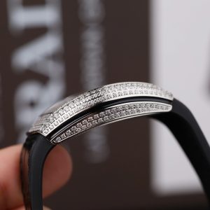 Đồng Hồ Nữ Franck Muller V32 Rep 11 Màu Đen Đính Full Đá Nhà Máy ABF 36mm (2)