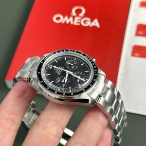 Đồng Hồ Omega Chế Tác Speedmaster Moonwatch Chronograph Mặt Đen Xưởng OM 42mm (2)