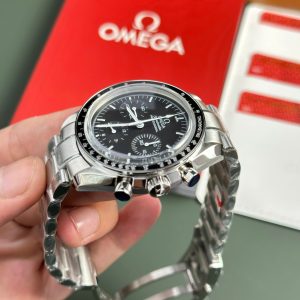 Đồng Hồ Omega Chế Tác Speedmaster Moonwatch Chronograph Mặt Đen Xưởng OM 42mm (2)