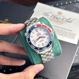 Đồng Hồ Omega Replica 11 Seamaster Diver 300M 007 Commander's Mặt Trắng Dây Kim Loại 41mm (2)
