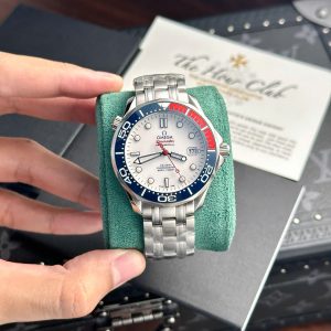 Đồng Hồ Omega Replica 11 Seamaster Diver 300M 007 Commander's Mặt Trắng Dây Kim Loại 41mm (2)