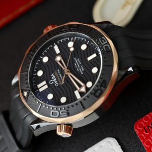 Đồng Hồ Omega Seamaster Chế Tác Vỏ Gốm Đen Dây Cao Su Nhà Máy VS 42mm (2)