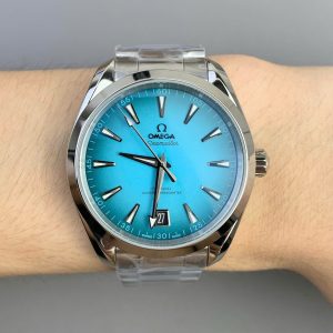 Đồng Hồ Omega Seamaster Co-Axial Fake 11 Mặt Xanh Nước Biển Nhà Máy VS 41mm (2)