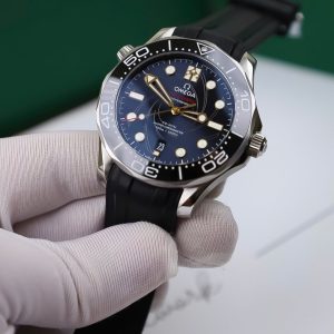 Đồng Hồ Omega Seamaster Diver 300M Replica 11 Mặt Đen Dây Cao Su Xưởng VS 42mm (2)