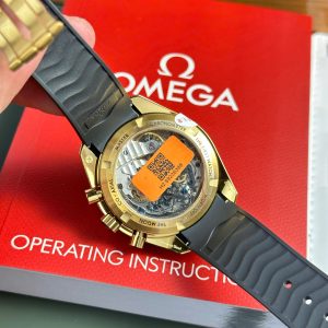 Đồng Hồ Omega SpeedMaster MoonWatch Chế Tác Mặt Vàng Dây Cao Su Xưởng OM 42mm (2)