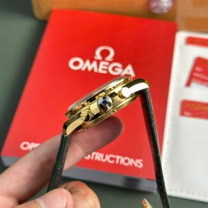 Đồng Hồ Omega SpeedMaster MoonWatch Chế Tác Mặt Xanh Lá Cây Dây Da Xưởng OM 42mm (2)