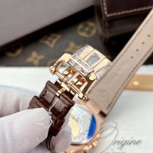 Đồng Hồ Patek Philippe Nautilus 5724R Chế Tác Nam Mặt Đen Đính Đá Baguette Xưởng GR 40mm (2)