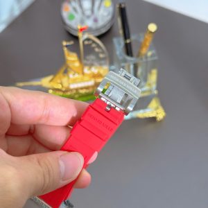 Đồng Hồ Richard Mille Chế Tác RM51-02 Màu Đỏ Máy Cơ Đính Đá Baguette 40mm (1)