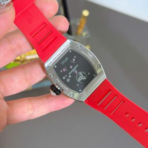Đồng Hồ Richard Mille Chế Tác RM51-02 Màu Đỏ Máy Cơ Đính Đá Baguette 40mm (1)