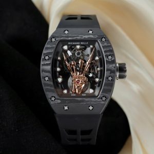 Đồng Hồ Richard Mille Chế Tác RM66 Flying Tourbillon Vỏ Carbon Dây Cao Su 42.7×49 (2)