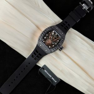 Đồng Hồ Richard Mille Chế Tác RM66 Flying Tourbillon Vỏ Carbon Dây Cao Su 42.7×49 (2)