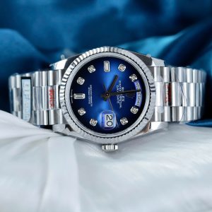 Đồng Hồ Rolex Chế Tác Day-Date 128239 Mặt Xanh Ombre Trọng Lượng ~157 Gram Xưởng QF 36mm (2)