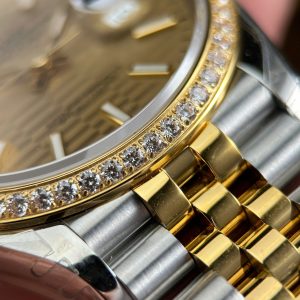 Đồng Hồ Rolex DateJust 126231 Chế Tác Mặt Số Xếp Gạch Viền Đính Đá VSF 36mm (2)
