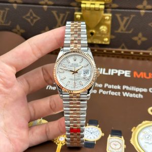 Đồng Hồ Rolex DateJust 126231 Chế Tác Mặt Trắng Họa Tiết Nếp Gấp VSF 36mm (2)