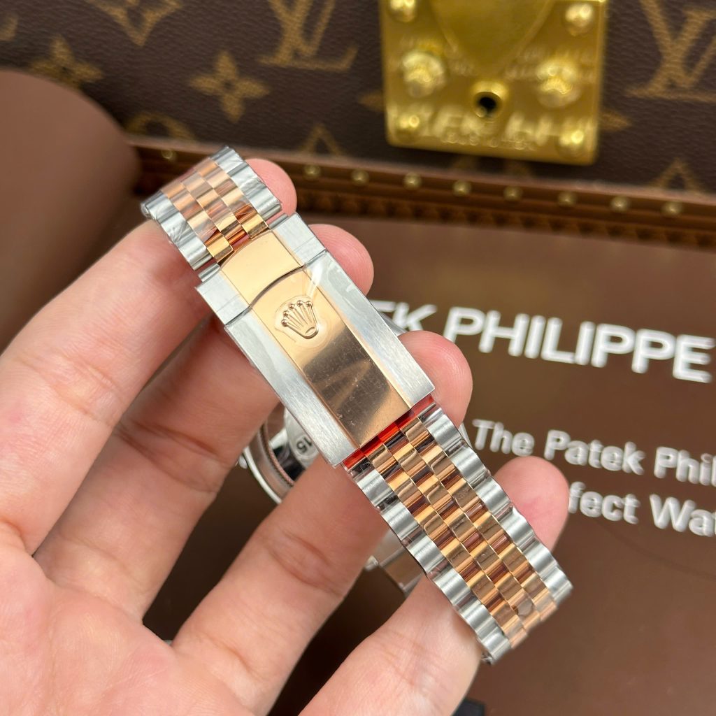 Đồng Hồ Rolex DateJust 126231 Chế Tác Mặt Trắng Họa Tiết Nếp Gấp VSF 36mm (2)