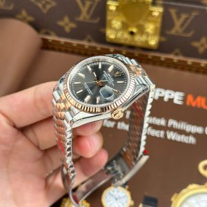 Đồng Hồ Rolex DateJust 126231 Chế Tác Mặt Xám Cọc Số Da Quang Nhà Máy VS 36mm (2)