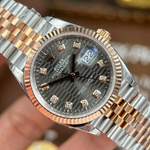 Đồng Hồ Rolex DateJust 126231 Chế Tác Mặt Xám Họa Tiết Nếp Gấp Nhà Máy VS 36mm (2)
