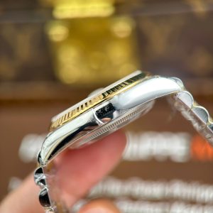 Đồng Hồ Rolex DateJust 126231 Chế Tác Màu Demi Vàng Mặt Xếp Gạch Cọc Số Dạ Quang VSF 36mm (2)