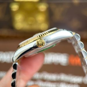 Đồng Hồ Rolex DateJust 126231 Chế Tác Màu Demi Vàng Mặt Xếp Gạch Cọc Số Dạ Quang VSF 36mm (2)