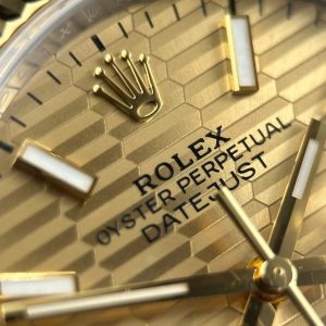 Đồng Hồ Rolex DateJust 126231 Chế Tác Màu Demi Vàng Mặt Xếp Gạch Cọc Số Dạ Quang VSF 36mm (2)