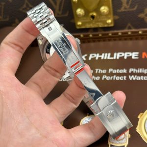 Đồng Hồ Rolex DateJust 126234 Replica 11 Mặt Xanh Họa Tiết Lá Cây Cọc Số Dạ Quang VSF 36mm (2)