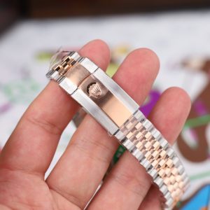 Đồng Hồ Rolex DateJust Chế Tác Mạ Vàng Hồng Mặt Khảm Xà Cừ 36mm (2)