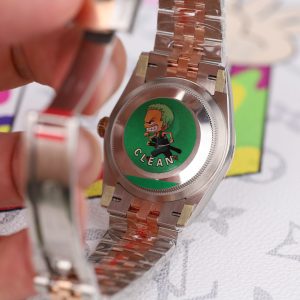 Đồng Hồ Rolex DateJust Chế Tác Mạ Vàng Hồng Mặt Khảm Xà Cừ 36mm (2)