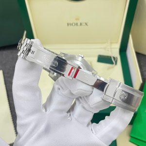 Đồng Hồ Rolex DateJust Chế Tác Mặt Xanh Dương Viền Đính Đá Moissnaite Xưởng Clean 41mm (10)