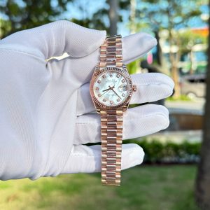 Đồng Hồ Rolex DateJust Mặt MOP Chế Tác Phủ Vàng Hồng 18K Xưởng GM 31mm (2)