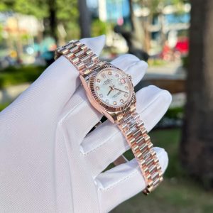 Đồng Hồ Rolex DateJust Mặt MOP Chế Tác Phủ Vàng Hồng 18K Xưởng GM 31mm (2)